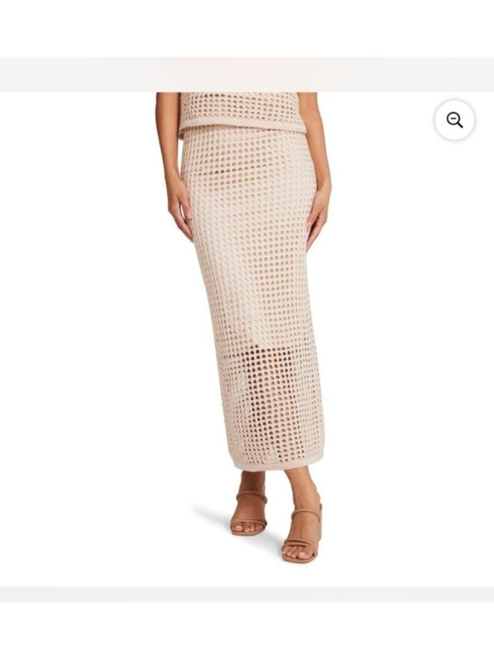 Steve Madden Beige Crochet Maxi Skirt, Size Small